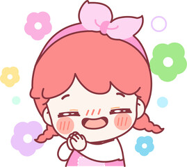 Naklejka premium a girl character