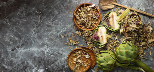 artichoke, camus de Bretagne, Dried artichoke tea	