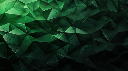 Low Poly Forest Green Triangle Mosaic Background