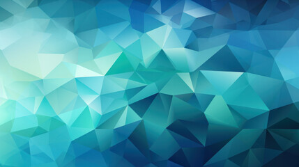 Fototapeta premium Low Poly Triangle Mosaic in Oceanic Blues