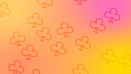 CG image of yellow and magenta background including clover shaped object