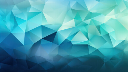 Obraz premium Low Poly Triangle Mosaic Oceanic Blues