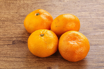 Fresh ripe juicy yellow mandarin