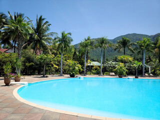 Fototapeta na wymiar swimming pool in a resort