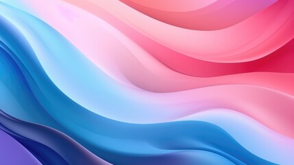 Fototapeta premium Blue, Pink and Purple Undulating Layers. Elegant Abstract 3D Background.