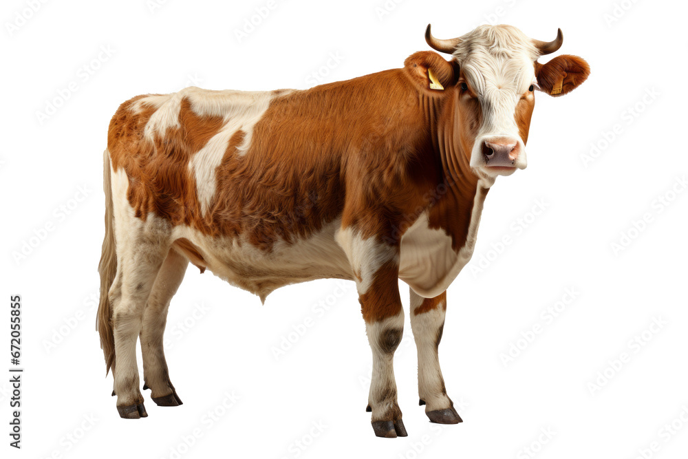 Wall mural beef cattle in isolated on transparent background