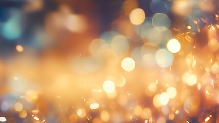 Obraz premium Glittering holiday bokeh effect on blurred background