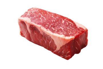 Wagyu steak on isolated on transparent background