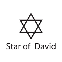 Fototapeta premium Star of David religious symbol icon vector