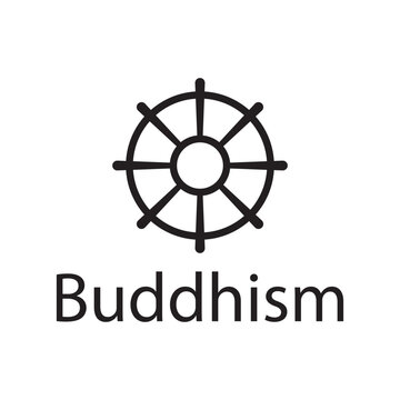 Buddhism religious symbol icon vector