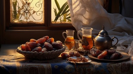 Dried dates and Arabic tea are a prominent feature of the hospitality to be expected in Arabia © HN Works