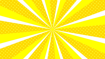 Obraz premium 黄色の集中線