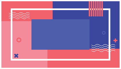 abstract geometric background with a combination of blue and pink with a flat pattern. Unique background illustrations for various idealistic and non-idealistic designs