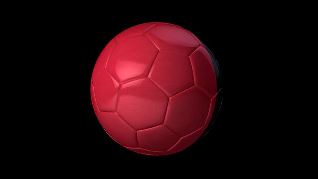 3D Animation Video of a Spinning Ball Icon with a Ball depicting the Country of Belgium