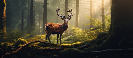 Forest dwelling deer