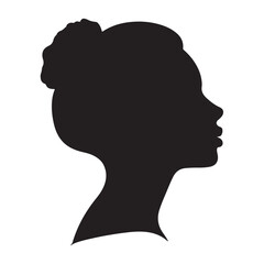 Girl black Silhouette vactor
