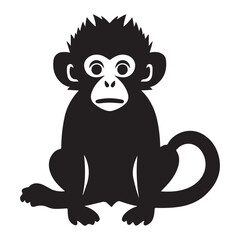 Obraz premium Monkey black Silhouette vactor 