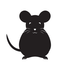 Mouse black Silhouette vactor
