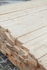 Woodworking, lumber, unloading, board, rail, beam