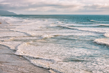 Raging Pacific Ocean near San Francisco Beach, landscape, California, USA