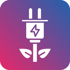 Eco Power Socket Icon Style