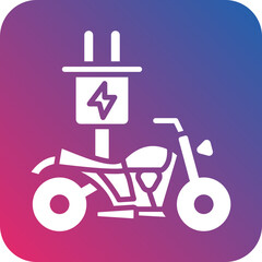 Electric Bike Icon Style