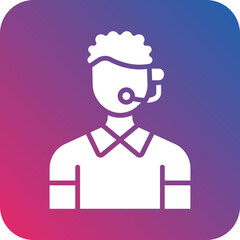 Customer Service Agent Icon Style