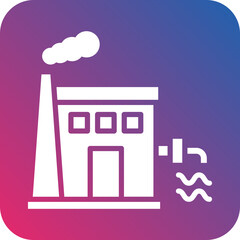 Factory Waste Icon Style