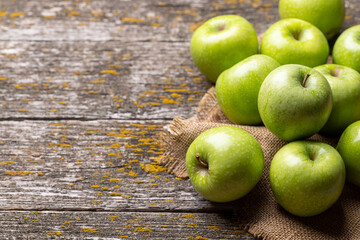 Fresh green apples