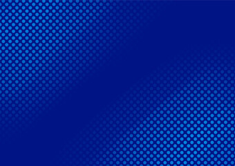 A blue background combined with a pattern of bright blue dots is used in media designs.