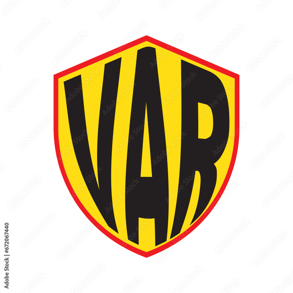 Poster var letter logo