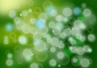 gradient blur background dark and light green Decorated with circles and dots, it can be used in packaging design, product design, and advertising.