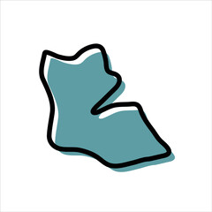 Louisiana map vector illustration. USA state map.