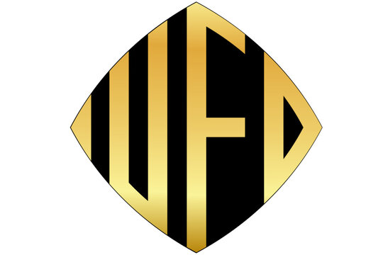 UFD, UF, FD, logos. Abstract initial monogram letter alphabet logo design