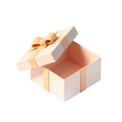 Open Gift box isolated on transparent background