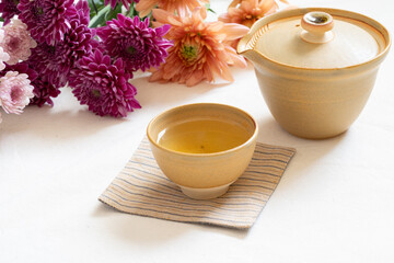 日本の茶器でお茶の時間