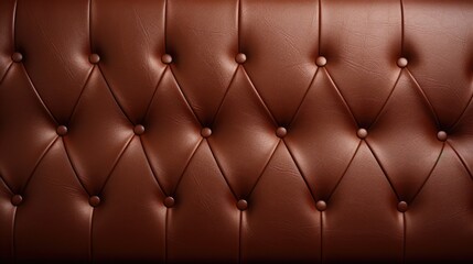 A close up of a brown leather couch