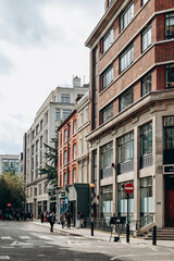 Fototapeta na wymiar London, United Kingdom - September 25, 2023: beautiful Mayfair district in the West End of London, on an autumn warm day