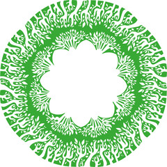 decorative rosette.Spring forest.Painting on the theme of flora. nature. forests