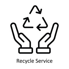 Recycle Service vector outline  Design illustration. Symbol on White background EPS 10 File 