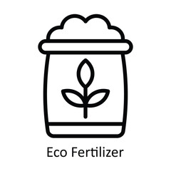 Eco Fertilizer vector outline  Design illustration. Symbol on White background EPS 10 File 