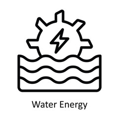 Water Energy vector outline  Design illustration. Symbol on White background EPS 10 File 