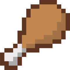 pixel fried chicken leg 