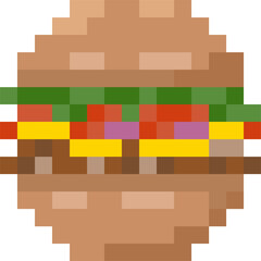 Pixel hamburger