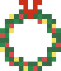 Pixel Christmas wreath
