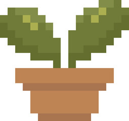 Pixel art plant