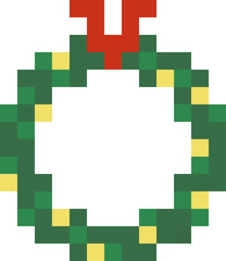 Pixel Christmas wreath