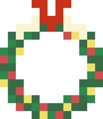 Pixel Christmas wreath