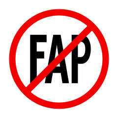 No fap movement logo. Vector illustration of the no fap community symbol isolated on white background