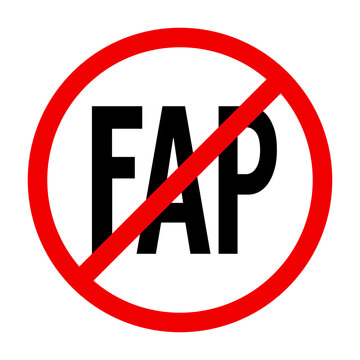 No fap movement logo. Vector illustration of the no fap community symbol isolated on white background